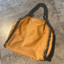 Borsa a tracolla Stella McCartney Falabella in camoscio giallo catena vintage...