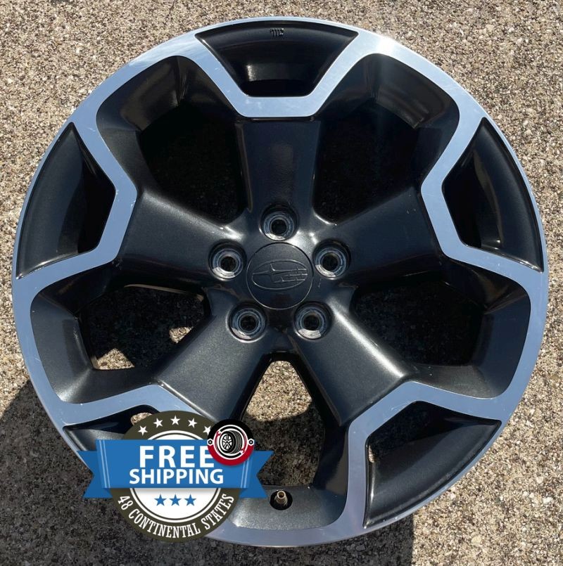 SUBARU XV CROSSTREK 2013-2015 Factory Wheel 17" Rim Charcoal CNC w/ Cap 68806 #B