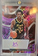 Scottie Barnes Purple Rookie Auto /35 Panini 2021 Spectra RC Card SP . rookie card picture
