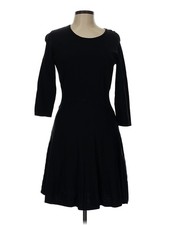 Simply Vera Vera Wang Women Black Casual Dress L