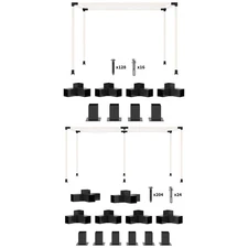 Outsunny 8/12PCS Pergola Kit Brackets for 4"x4" (Actual 3.6"x3.6") Lumber