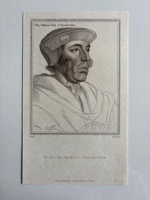 Antiker Aristokrat Gravur * Sir Fitz William 1. Earl of Southampton 1812