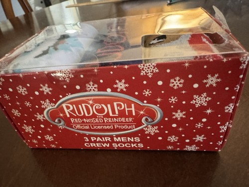 New Bioworld RUDOLPH The Red Nosed Reindeer Boxed Set 3 Pr Crew Socks Bumble Sno - Picture 5 of 6