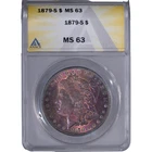 1879-S $1 Morgan Silver Dollar ~ ANACS MS 63 - Toning