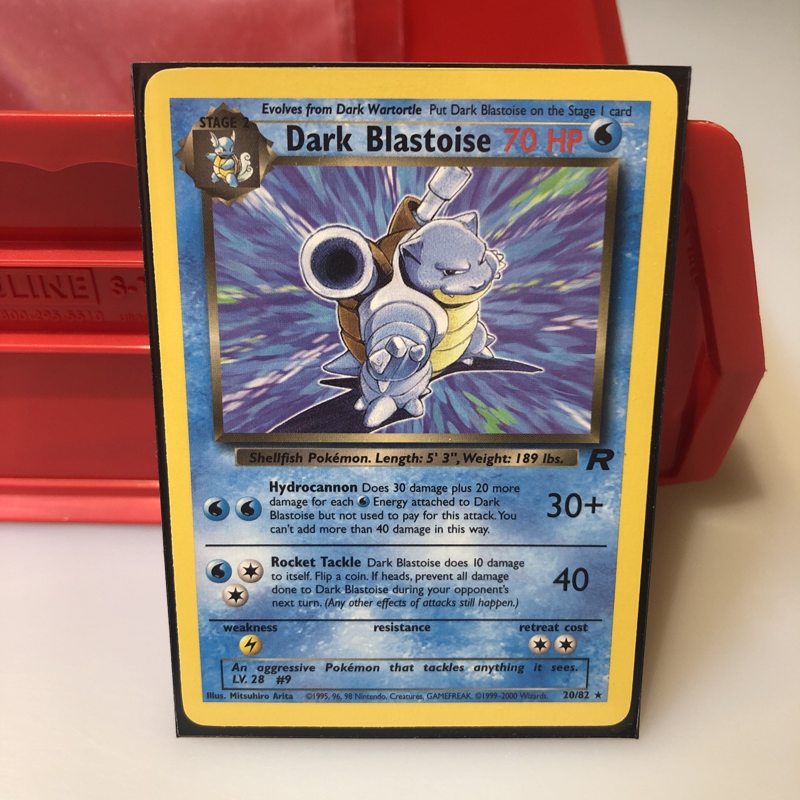 Dark Blastoise Non Holo Rare 20/82 Team Rocket Pokemon Card mint/near mint