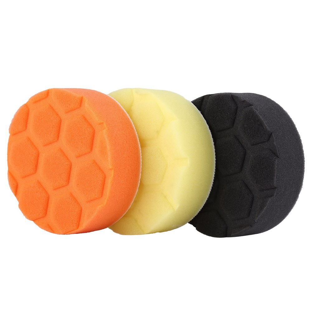 New 3x 5inch(125mm) Sponge Polishing Buffing Waxing Pad Kit For Car Polisher