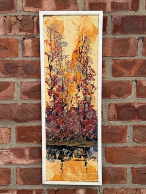Polish American Instant Art Artist Morris Katz Painting Abstract Landscape 1965