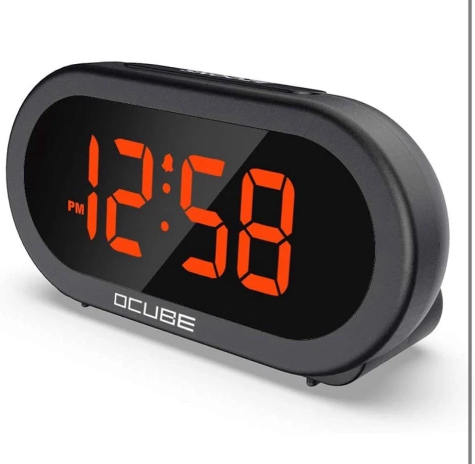 Digital Alarm Clock Large Display USB Charging Port Simple Bedside Office Home - Image 2 of 4