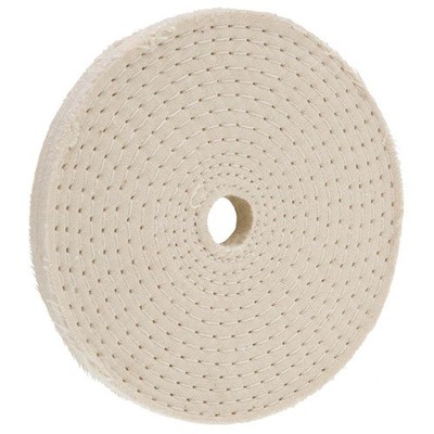 Woodstock 4'' Spiral Sewn Buffing Wheel - 30 Ply Cotton (D2496)
