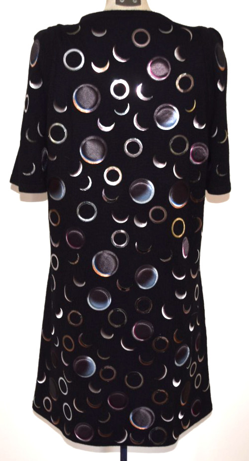 CHANEL BLACK SHORT SLEEVES CASHMERE CREW NECK DRESS SZ 44  # P43319k04446 thumbnail 10