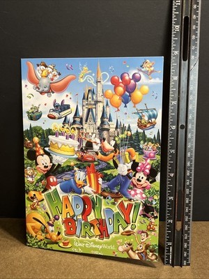 Disney Birthday Card Walt Disney World Happy Birthday! Signed At