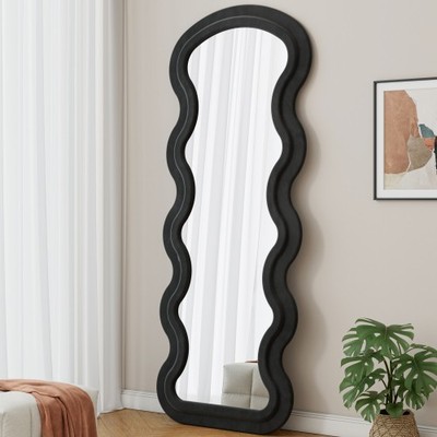 Dressing mirror  The floor mirror is equipped with a stand and can be hung