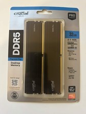 Crucial Pro DDR5 RAM 32GB Kit (2x16GB) 5600MHz CL46 - CP2K16G56C46U5 - Brand New