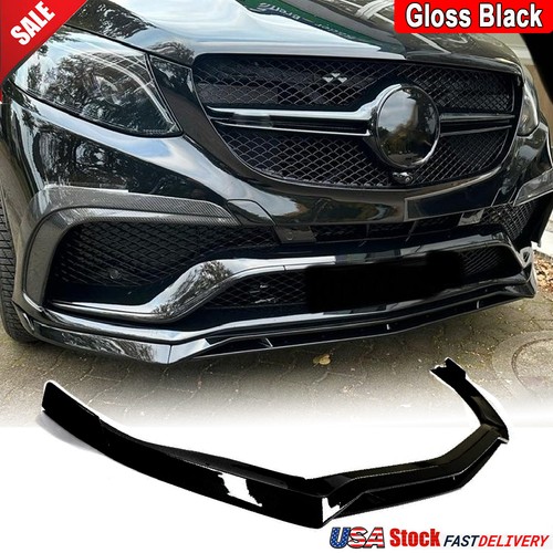 For Mercedes-Benz C292 GLE63 15-18 Gloss Black Front Bumper Lip Spoiler Splitter