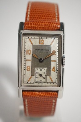 JAEGER-LECOULTRE UNIPLAN STAHL, 2-TÖNIGES ZIFFERBLATT, 40er Jahre