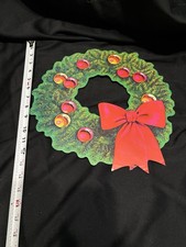  vintage die-cut Christmas wreath decoration