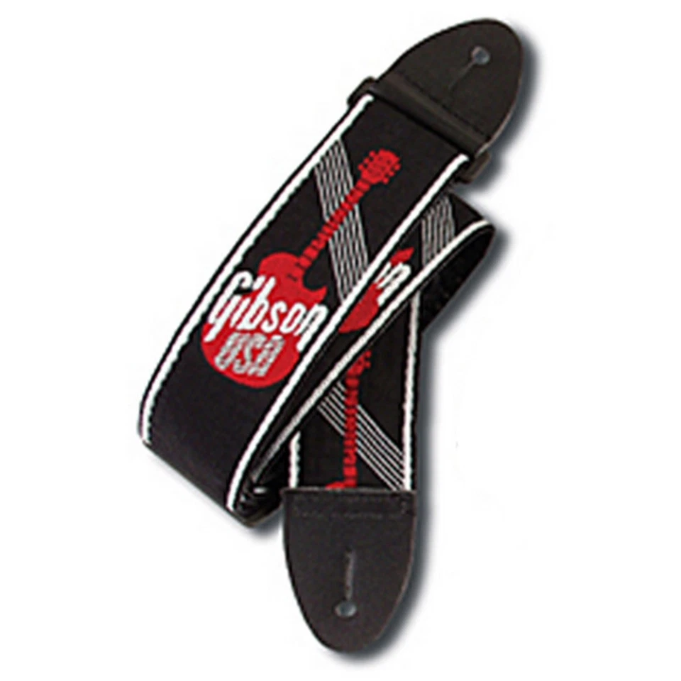 Gibson 2" Woven Strap with Red Gibson Logo