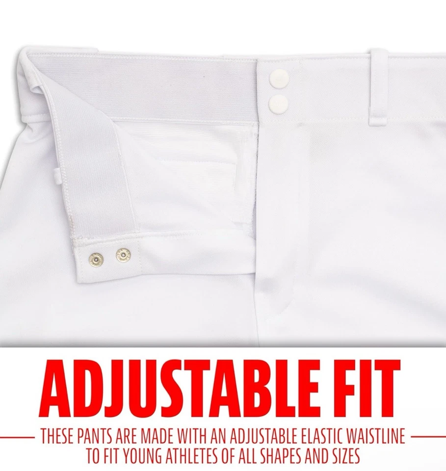 Franklin Youth Small Baseball Pants – White Relaxed Fit – New Without Tags - Image 3 of 4