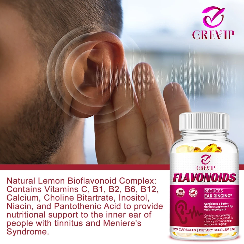Flavonoids Capsules 1000mg -Tinnitus Relief Formula, Ear Health, Hearing Support - Image 3 of 4