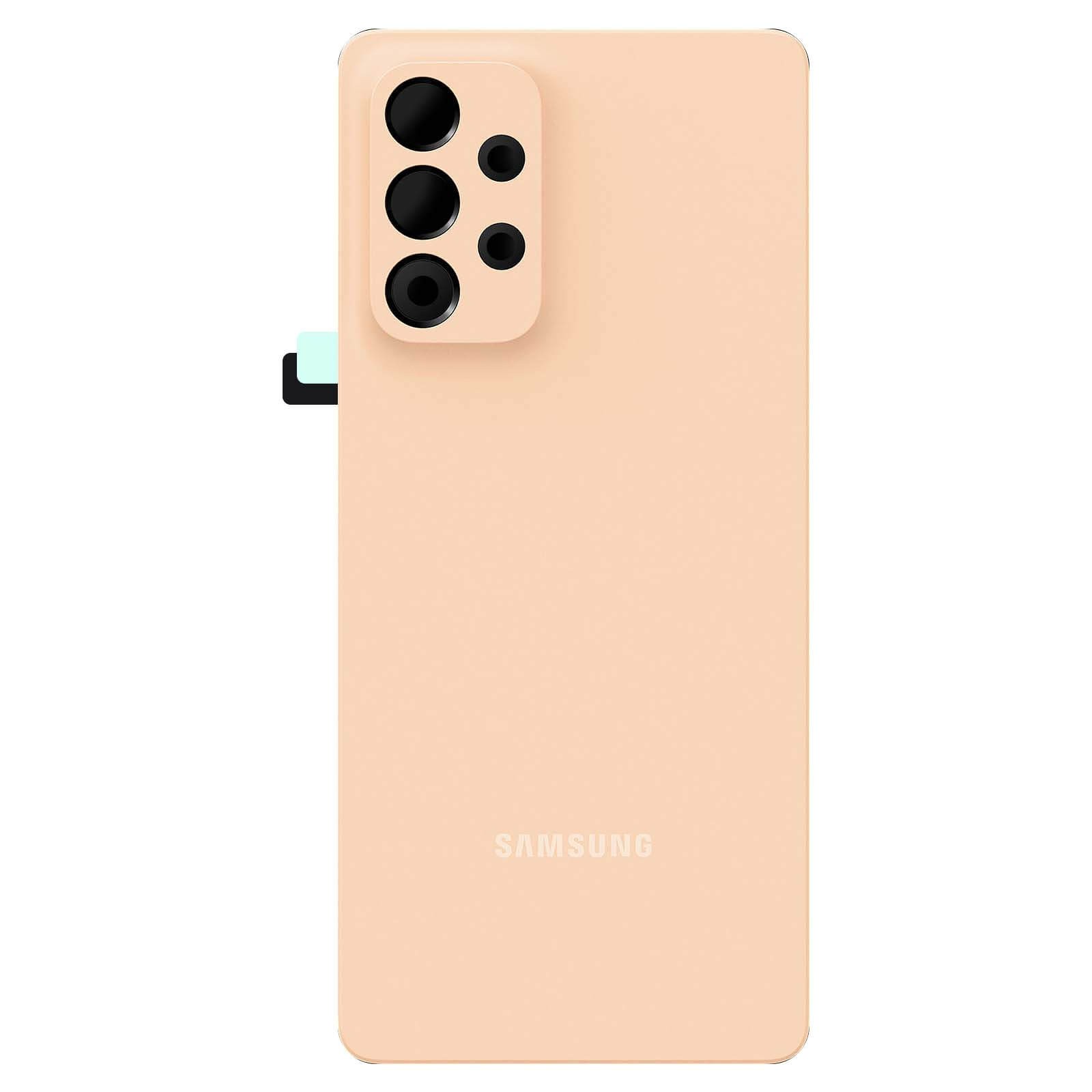 Cache batterie Samsung Galaxy A53 5G orange vitre arrière officielle de remplacement d'origine