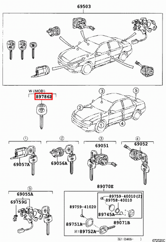 Genuine Corolla ZZE123 ZZE122 ZZE121 Transmitter Transponder Key Sub Uncut - Picture 4 of 20
