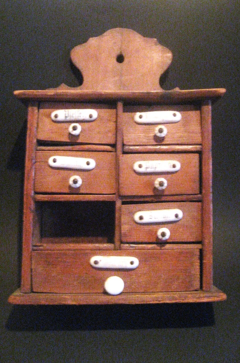 Wooden Spice Box In Antique Primitives for sale | eBay