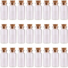 24PCS 10ml Glass Bottles Mini Vials with Cork Stoppers for DIY Decoration and...