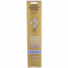 Gonesh Incense Sticks - 12 Packs - Lavender - 20 Sticks Per Pack Extra Rich