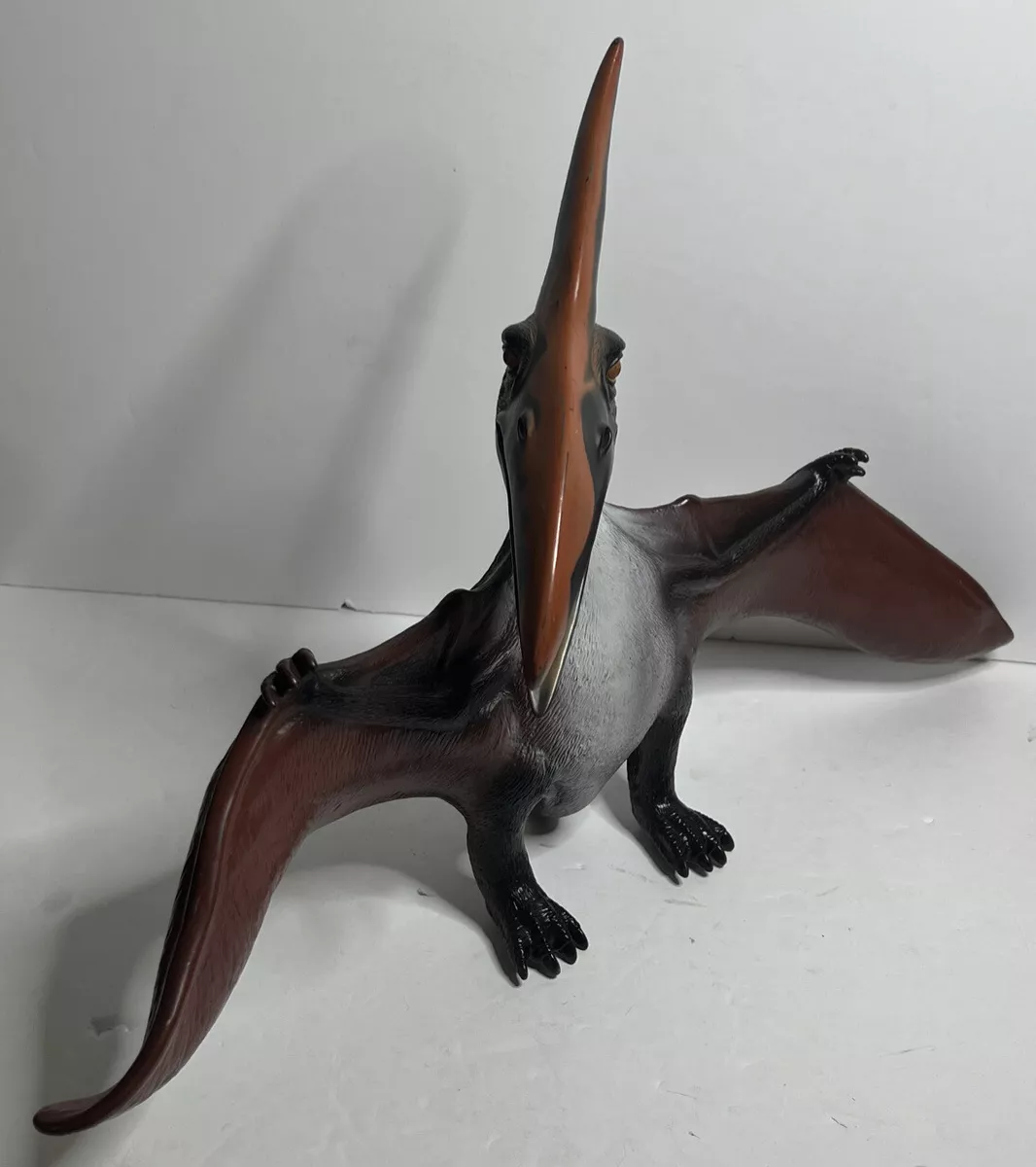 Large Pterodactyl 12 Tall Rubber Figure Big Flying Dinosaur Toy Prehist  Gosnell