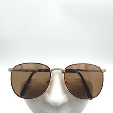 Vintage Metropolis 8685 Brown Gold Metal Oval Sunglasses Italy FRAMES ONLY
