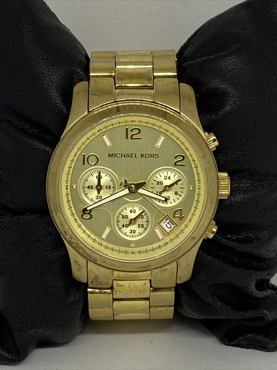 Michael Kors Gold Runway MK5055 Quartz Watch Michael Kors Runway MK5055 Womens Stainless Steel Analog  main image 3