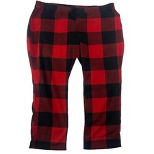 NWT Old Navy Red Black Buffalo Plaid Fleece Pajama Pants Women's Plus Size 3X