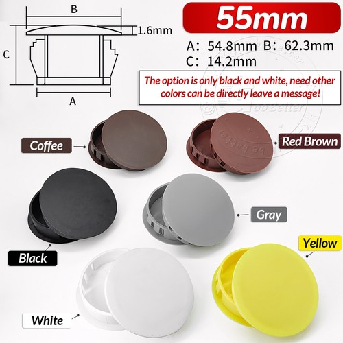 Hole Plugs Plastic Blanking Masking Finishing Inserts / Black or White 5-60 mm - Picture 31 of 32