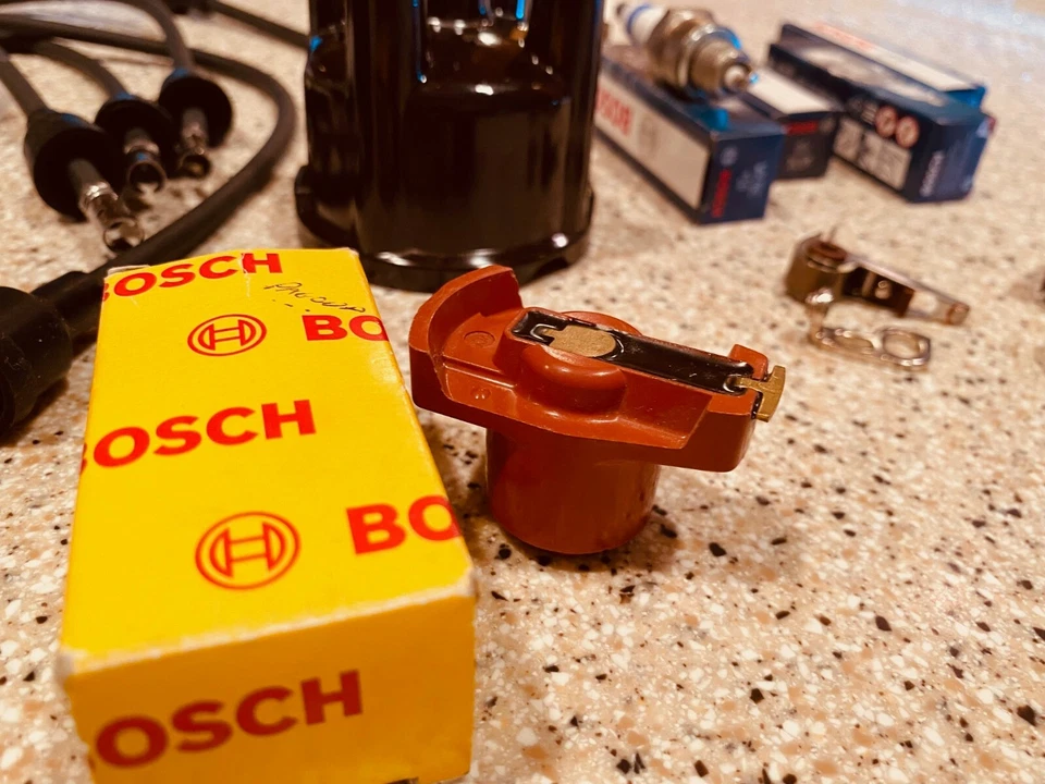 KIT DE PUESTA A PUNTO DE ENCENDIDO PORSCHE 356A 356B 356C TAPA PUNTOS DE ROTOR JUEGO DE CABLES DE BUJÍA Foto 3 de 4