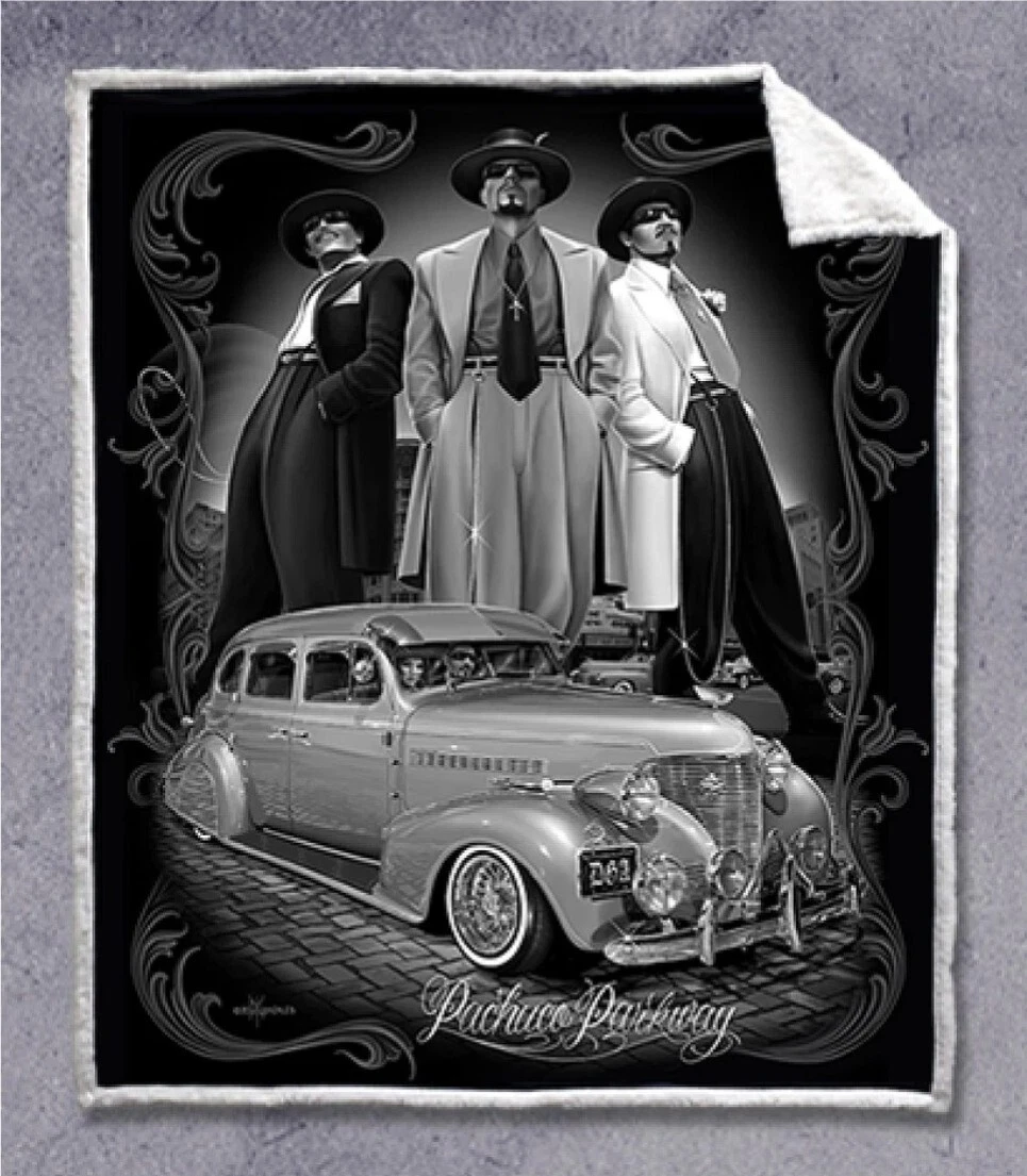 DGA Pachuco Parkway Chicano Chicana Lowrider Thick Soft Throw Sherpa Blanket  | eBay