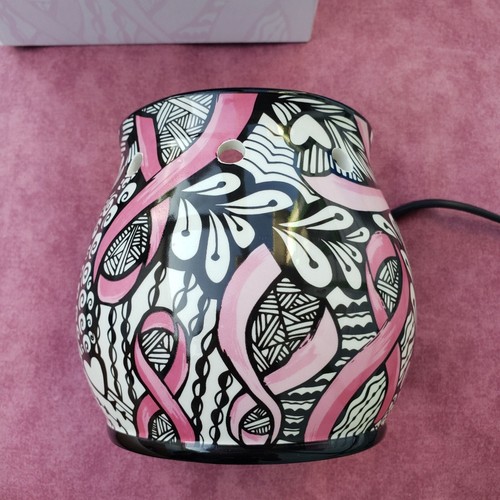 Scentsy Wax Warmer Retired Ribbons of Hope Breast Cancer Awareness Zen
