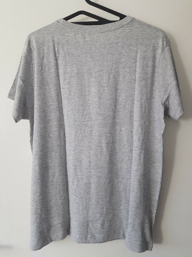 X-L Grey with hand giving rose pink logo Organic Cotton Tshirt Size 18/20 - Picture 2 of 3