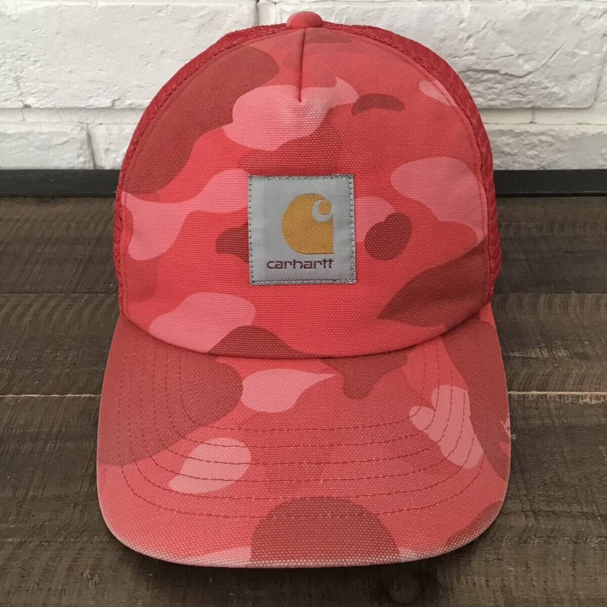 BAPE × Carhartt Tracker Hat Cap Red Camo a bathing ape NIGO | eBay