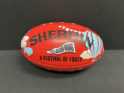 AFL SHERRIN GATHER ROUND MINI PVC REPLICA FOOTBALL FOOTY Red