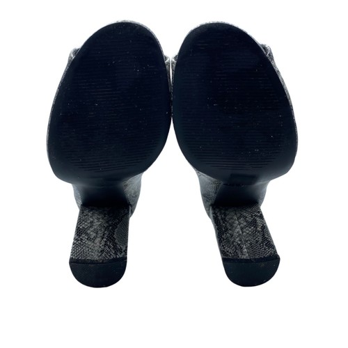 Nuevo con etiquetas Windsor Mujer Talla 10 Cachemira Estampado en Serpiente Negro Blanco Punta Abierta Botas al Tobillo - Imagen 5 de 5