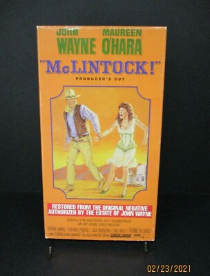 McLintock (VHS, 1993) John Wayne, Maureen O'Hara, Yvonne De Carlo