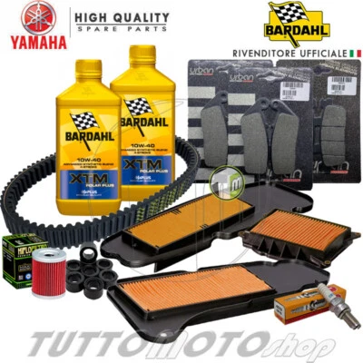 BARDAHL - HIFLO - NGK - MITSUBOSHI - BANDO - BRAKING Tagliando YAMAHA X-MAX 400 2013-2019 / Kit Olio Bardahl XTM 10W40 Completo XMAX