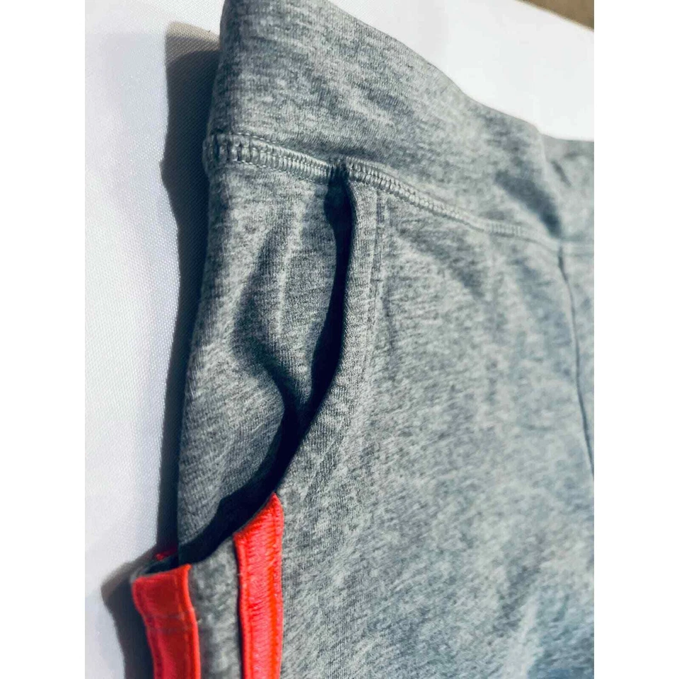 Adidas Joggers Heather Grey & Neon Pink 3-stripe Joggers, youth size M (10-12) - Image 3 of 4