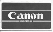 Canon Products Guide - Fold out Product listing 1980s. 29346