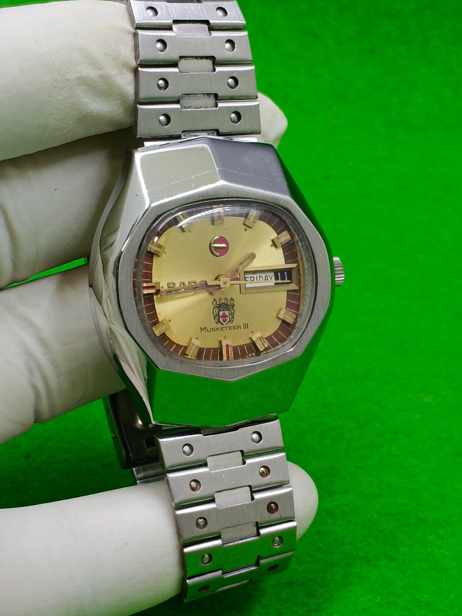 vintage RADO Musketeer III watch Automatic 25 Jewels Day