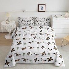 Feelyou Kids Duck Comforter Set Full Size Duck Hunting Bedding Set for Boys G...