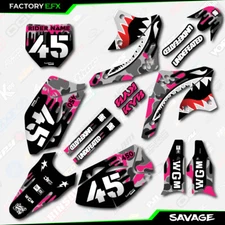 Gray & Pink Savage Camo Graphics Kit fits 06-08 Kawasaki KXF450 KX450F  Decal