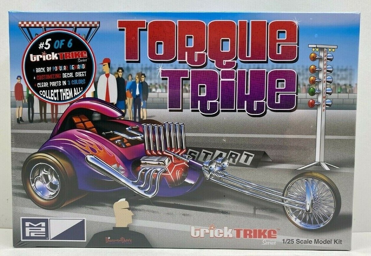 MPC 1/25 Scale Trick Trike Series Unbuilt Kit MPC897/12 - Torque Trike 7427264882891 MPC 1/25 Scale Trick Trike Series Unbuilt Kit MPC897/12 - Torque Trike 7427264882891