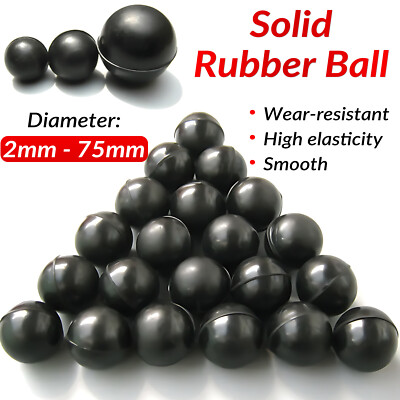 Round Solid Rubber Ball Bouncing Bouncy Balls Training ball Dia 2mm-75mm Pinball