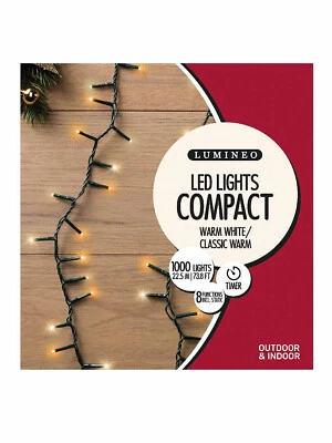 KAEMINGK Christmas String Lights 1000 LED Compact Twinkle Indoor/Outdoor